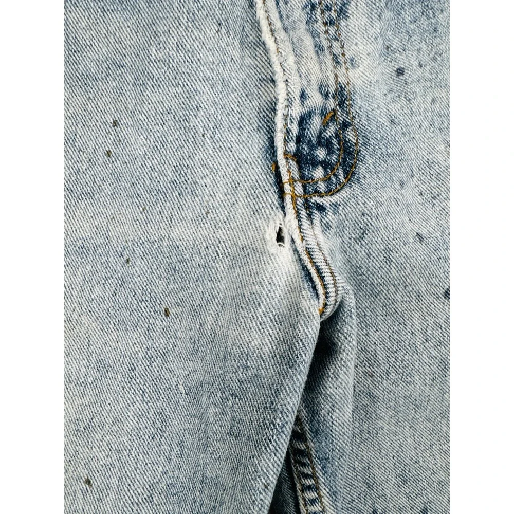 Vintage 90s Levi's 554 Jeans 35x30 USA Made Distressed Paint Workwear Denim